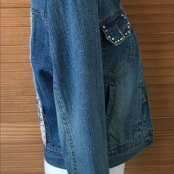 CRIPPLE CREEK DENIM FUR JACKET Size XS - Picture 4 of 8